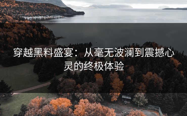 穿越黑料盛宴:从毫无波澜到震撼心灵的终极体验